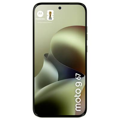 „Motorola Moto G 5G" Smartphone mit schlankem Design, das das FIFA-Logo trägt und es als offizieller Turnierpartner ausweist.