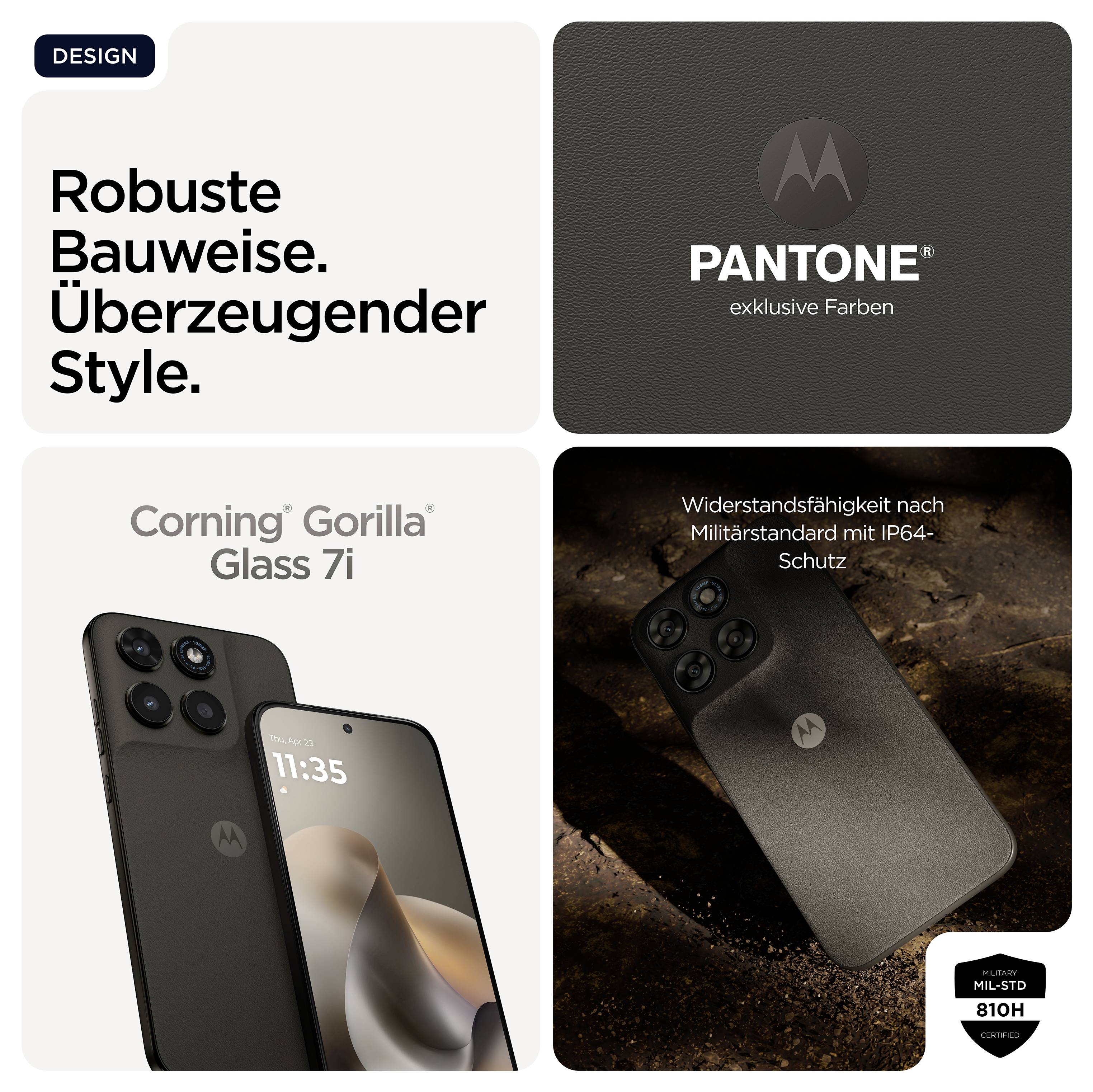 'Robuste Bauweise und überzeugender Stil. Exklusive Farben und hohe Widerstandsfähigkeit. Corning Gorilla Glas 7i, IP64-Schutz.'