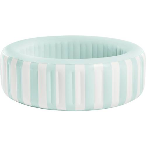 Der türkis-weiß gestreifte Intex „Coastal Luxe Pool“ bringt mit stylischem Design erfrischenden Badespaß für Kinder ab 3...