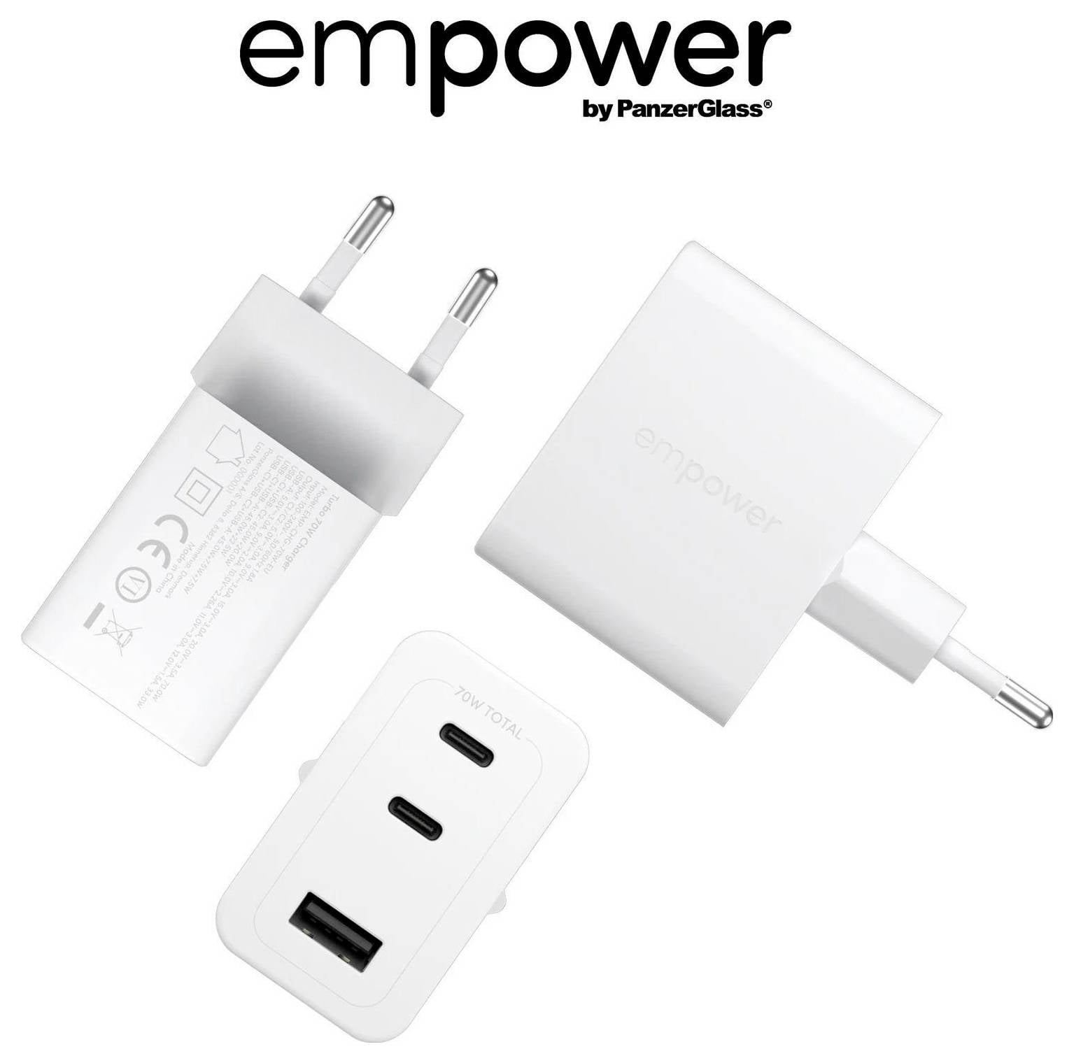 PanzerGlass empower USB Ladegerät 70 W Weiß-1
