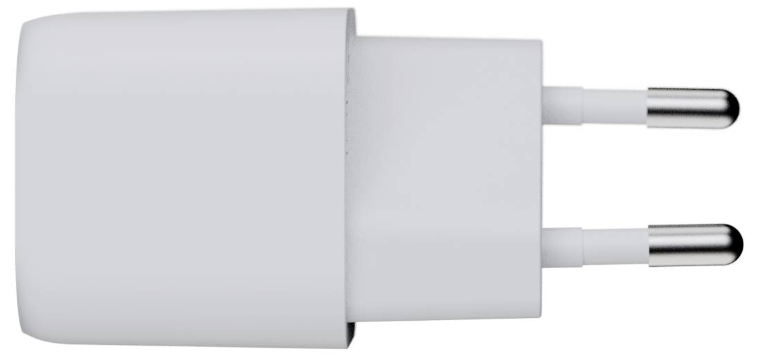 Ein goldenes Smartphone mit angebrachtem MagSafe-Akku, das auf einem integrierten Ständer aufgestellt ist, das seine Portabilität und Benutzerfreundlichkeit unterstreicht.