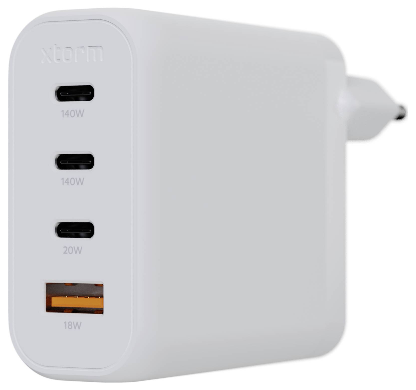 XTORM Ultra Wall USB Ladegerät 140 W 3x USB-C®, 1x USB-A Quick Charge 3.0 Weiß GaN-7