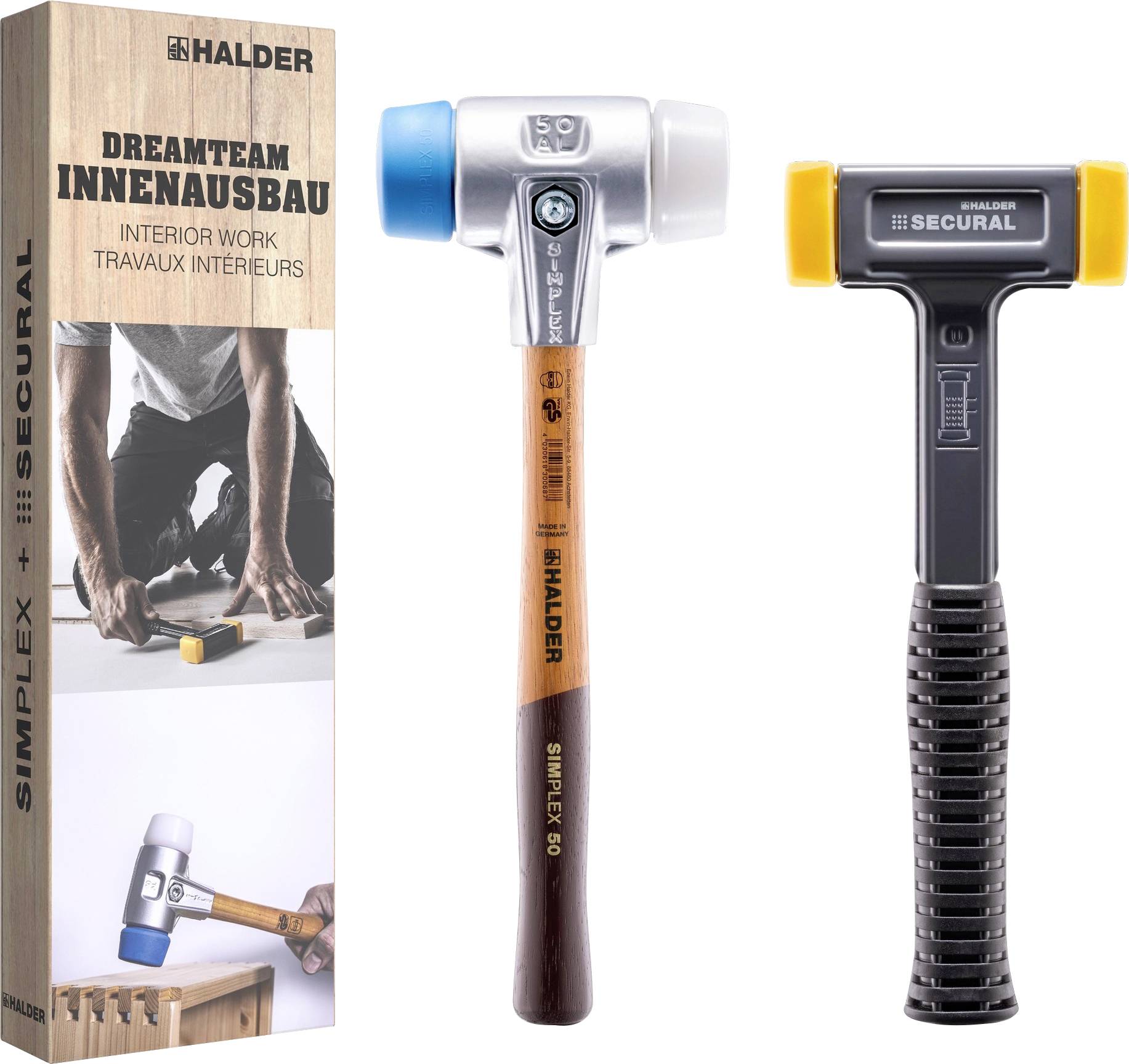 Halder Aktionsbox Dreamteam 3117s003 Hammer-Set weich 1030 130 mm 2 St.