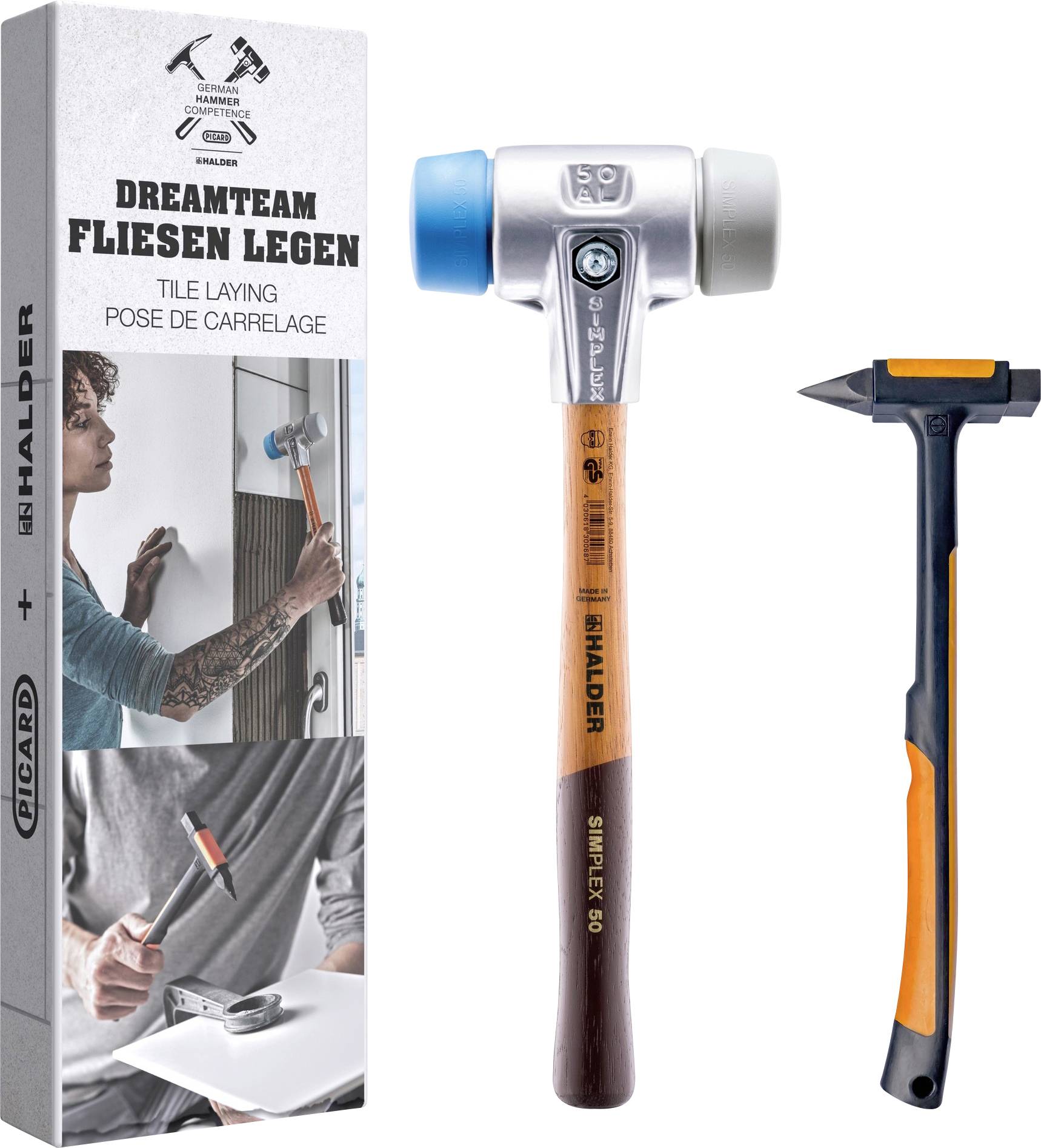Halder Aktionsbox Dreamteam 3113s002 Hammer-Set weich 525 g 125 mm 2 St.