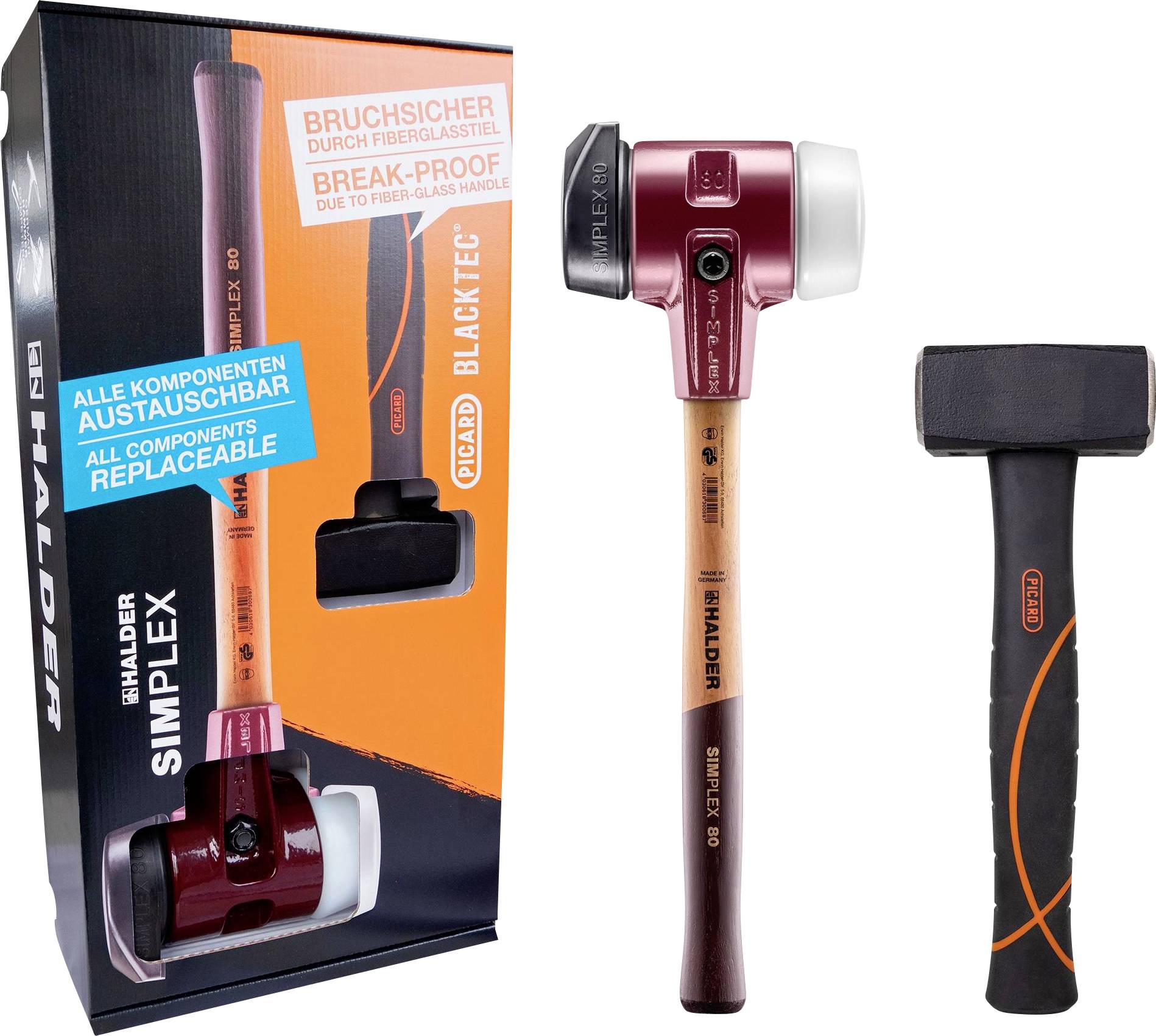 Halder Aktionsbox Dreamteam 3027s023 Hammer-Set mittelhart, weich 4250 g 257 mm 2 St.