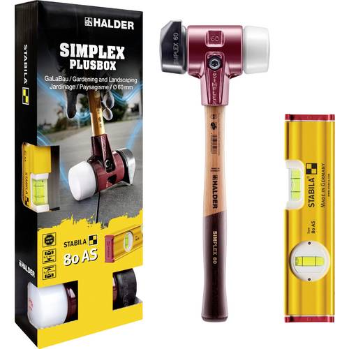 Halder SIMPLEX-Plusbox Galabau 3027s024 Schonhammer mittelhart, weich 1880 g 157 mm 2 St.