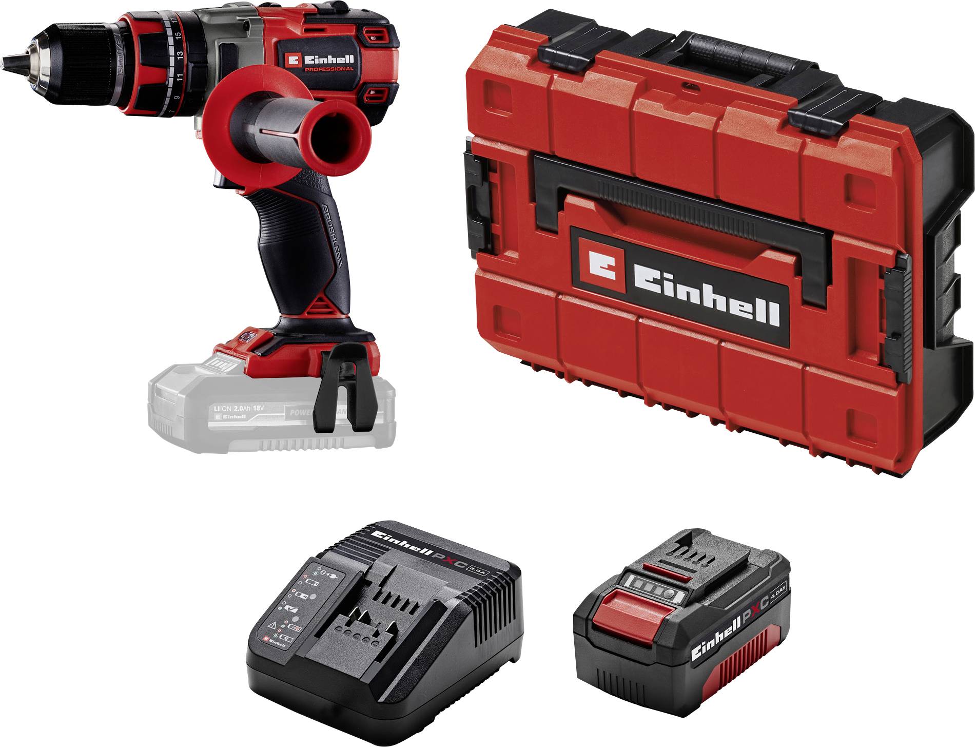 Einhell TP-CD 18/80 Li-i Set 2-Gang-Akku-Schlagbohrschrauber inkl. Akku, inkl. Ladegerät, bürstenlos, inkl. Koffer