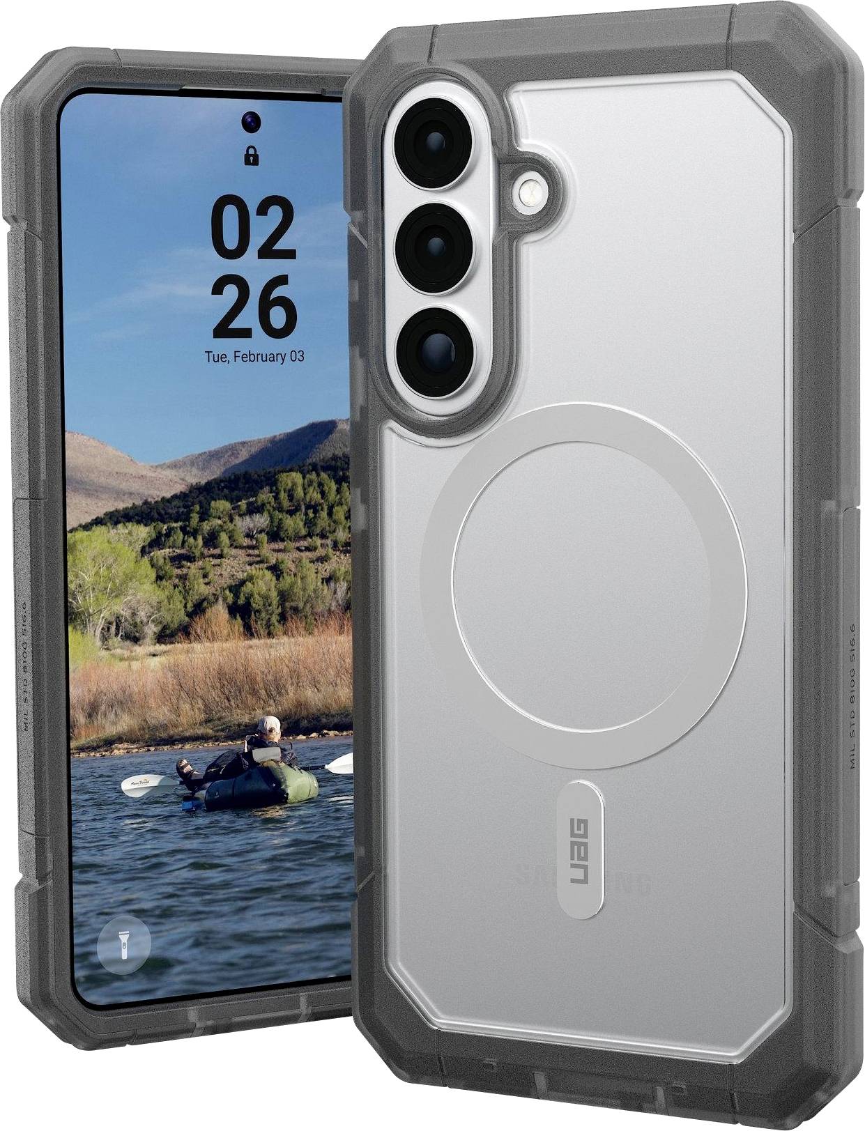 Urban Armor Gear Trooper Case Samsung Galaxy S26+ Ash Grey MagSafe kompatibel, mit Magnet-Modul 214517114G31