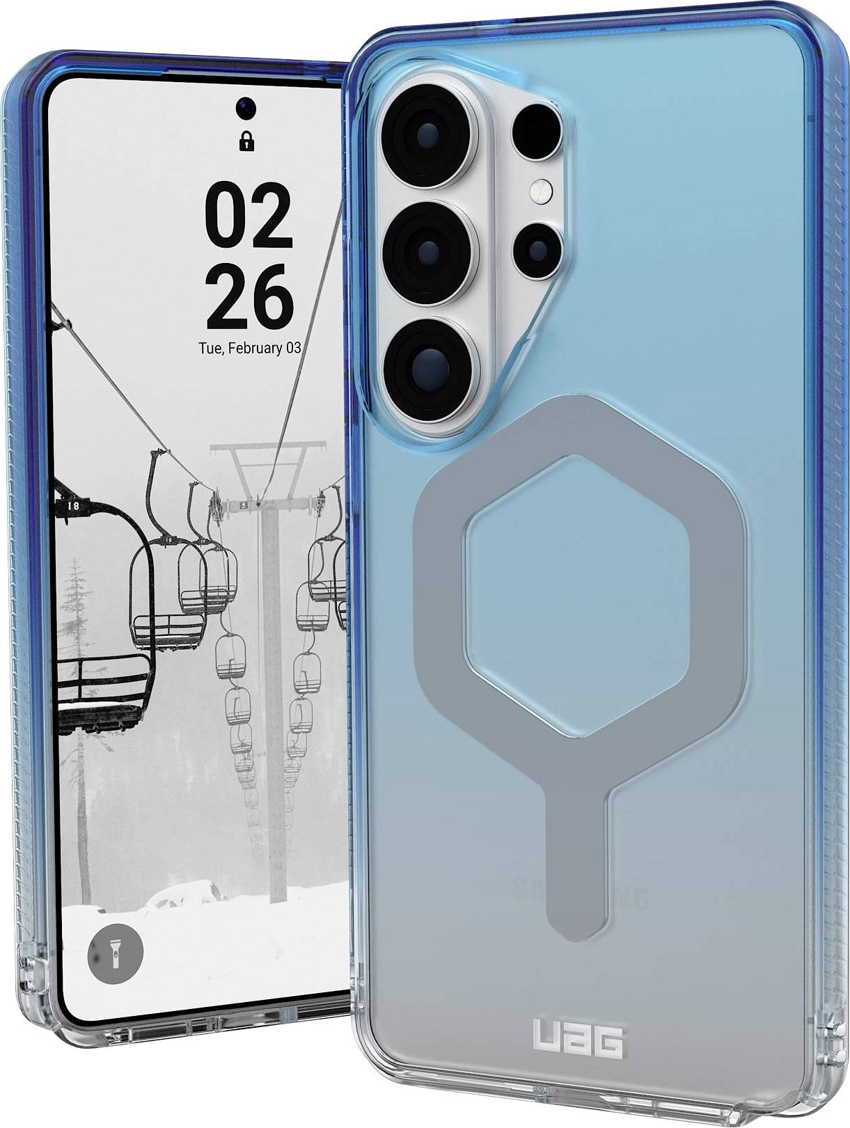 Urban Armor Gear Plyo Case Samsung Galaxy S26 Ultra Blau MagSafe kompatibel, mit Magnet-Modul 214539115E5E