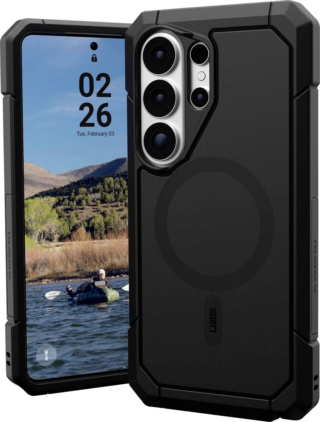 Urban Armor Gear Trooper Case Samsung Galaxy S26 Ultra Schwarz MagSafe kompatibel, mit Magnet-Modul 214546114040