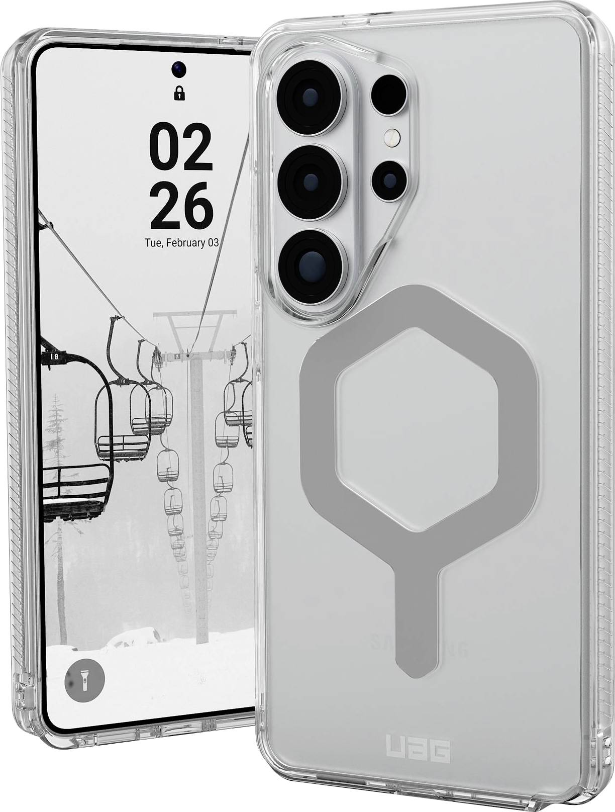 Urban Armor Gear Plyo Case Samsung Galaxy S26 Ultra Ice MagSafe kompatibel, mit Magnet-Modul 214539114333