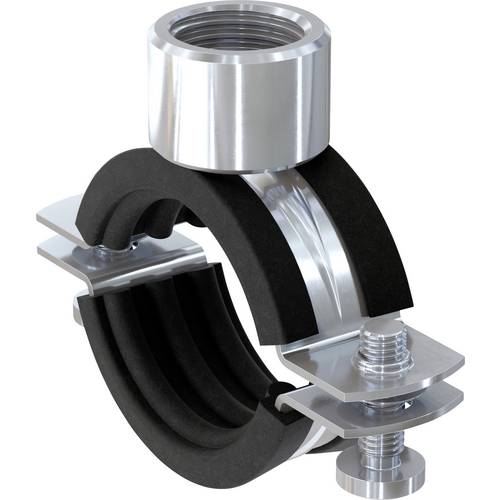 Fischer 577189 Rohrschelle fischer Rohrschelle FRS Zoll 63-67, 1/2, zweischraubig, galvanisch verzinkter Stahl 25 St.