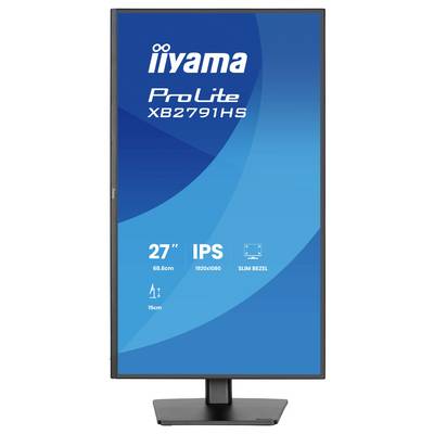iiyama ProLite XB2791HS Monitor mit 27-Zoll-IPS-Display, 1920x1080-Auflösung und schmalem Rahmendesign im Hochformat.
