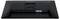 Rückansicht eines schwarzen Computerbildschirms mit Anschlüssen für die Konnektivität, einschließlich HDMI und DisplayPort, mit Betonung der Verbindungsoptionen.