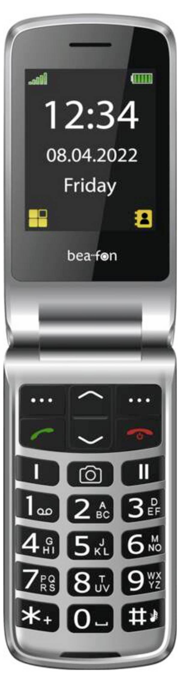 beafon SL605 2G Senioren-Klapp-Handy SOS Taste, SOS-Funktion, mit Ladestation Schwarz