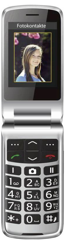 Thumbnail - beafon SL645 2G Senioren-Klapp-Handy mit Ladestation, SOS Taste, SOS-Funktion Schwarz, Silber