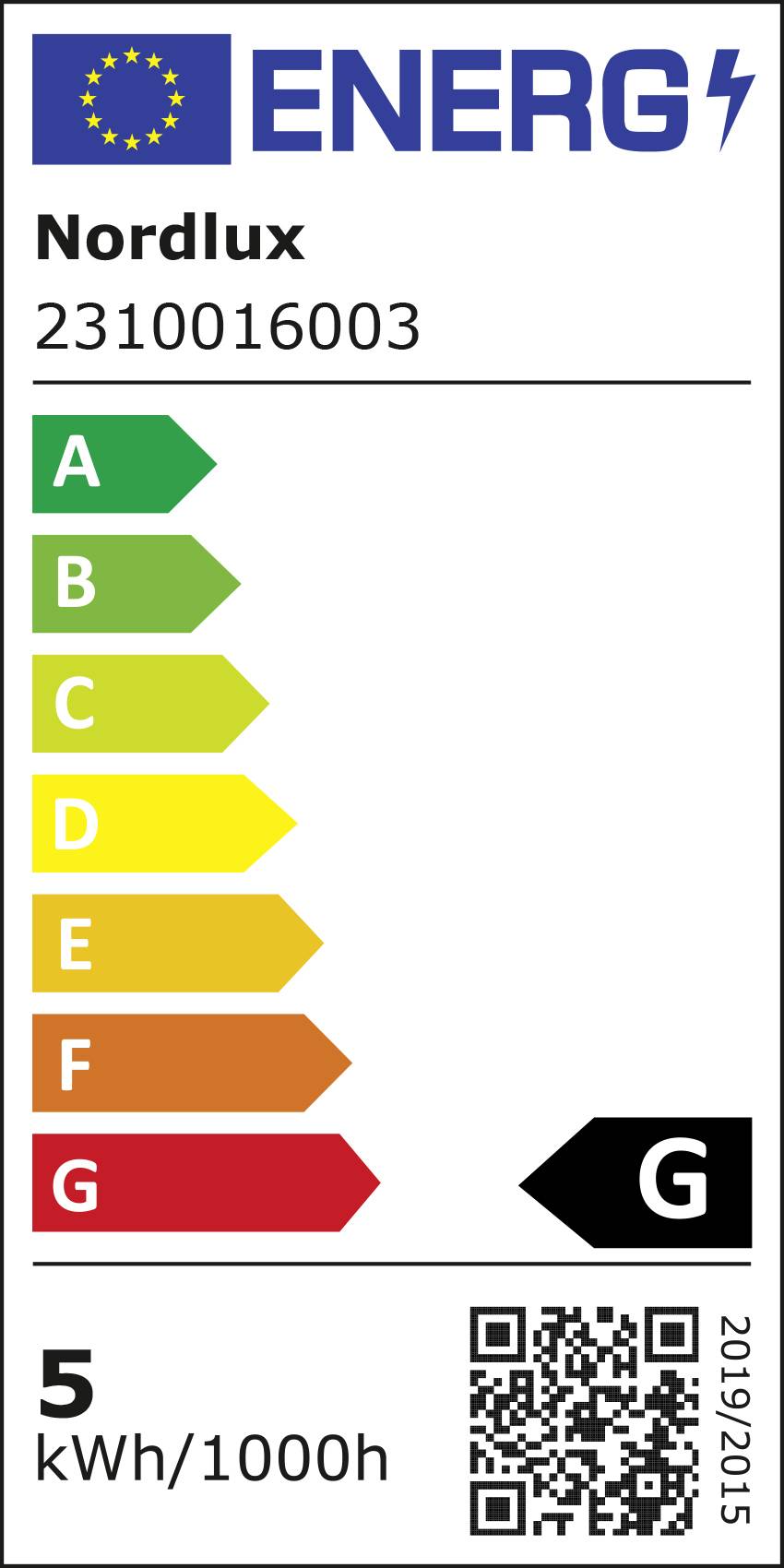 Nordlux 2310016003 Leonis Einbauleuchte EEK: G (A - G) LED LED Schwarz