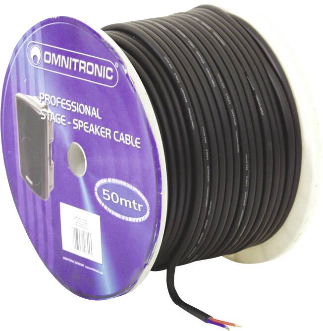 Thumbnail - Omnitronic 3030021L Lautsprecherkabel 2 x 2.5 mm² Schwarz 50 m