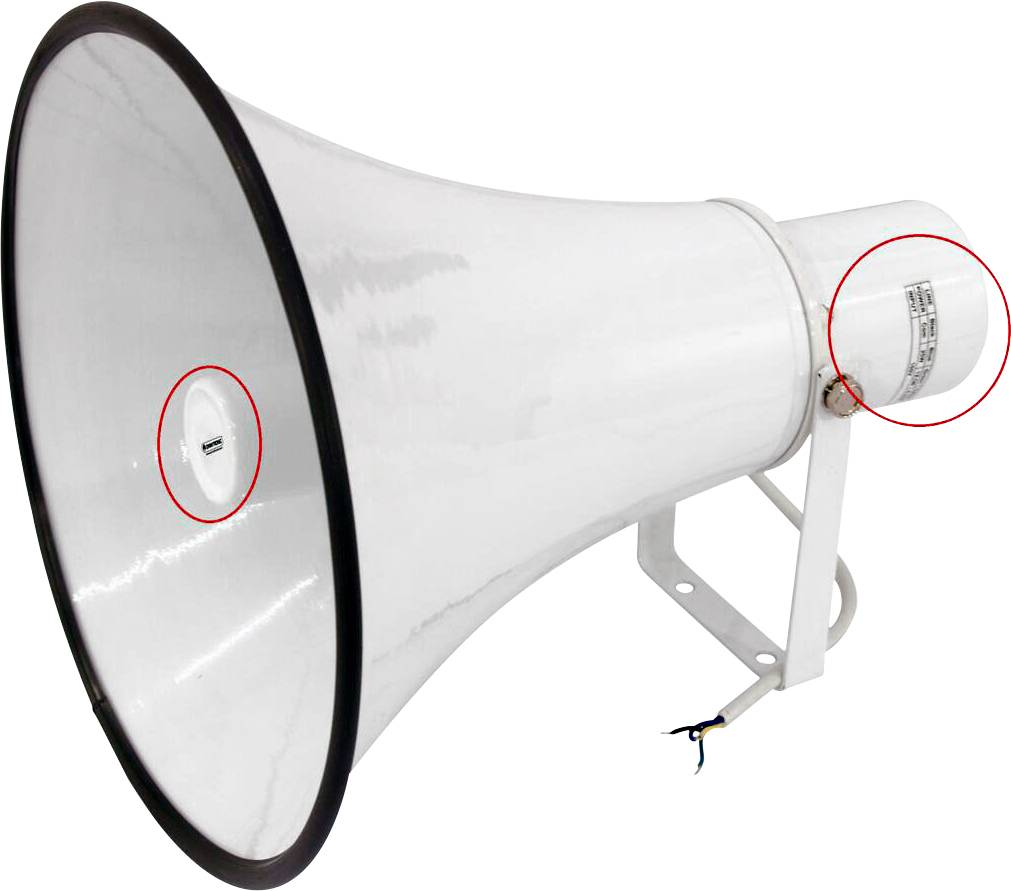 Omnitronic HR-25 Druckkammerlautsprecher Weiß 1 St.