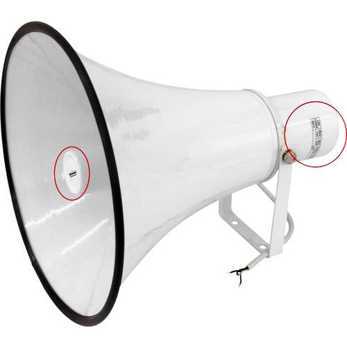 Omnitronic HR-25 Druckkammerlautsprecher Weiß 1 St.