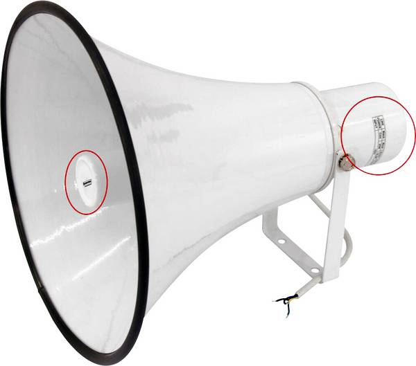 Omnitronic HR-25 Druckkammerlautsprecher 50 W Weiß 1 St.