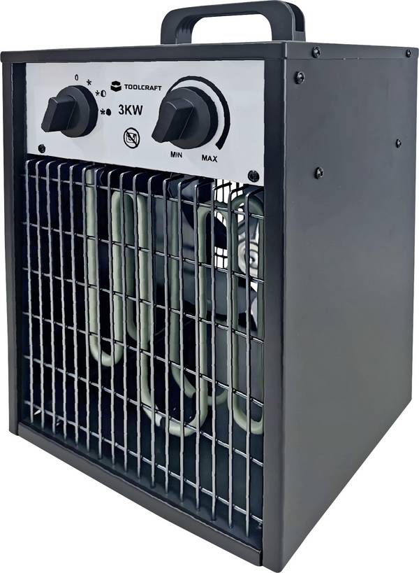 TOOLCRAFT TO-11189364 Bauheizer 3000 W Schwarz/Silber