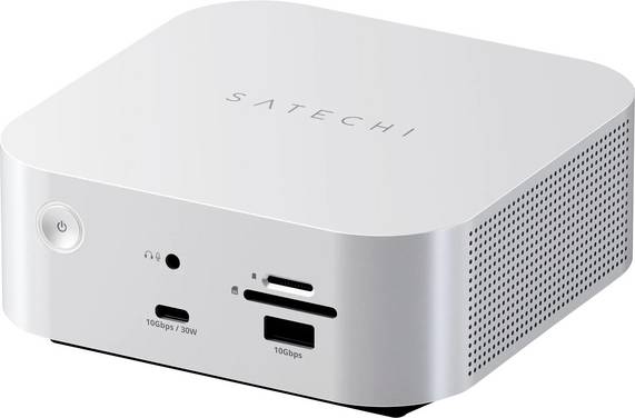 Satechi Thunderbolt™ 5 Dockingstation  Thunderbolt 5 CubeDock with SSD   inkl. Ladefunktion, integrierter Kartenleser, M.2 SSD Steckplatz, USB-C® Power Delivery