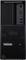 Ein schwarzer Lenovo ThinkStation P620 Tower-Workstation mit Wabenrostdesign, das vordere USB-Anschlüsse und den Netzschalter zeigt.