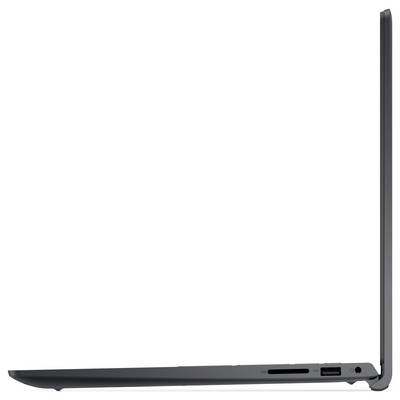 Ein dünner, leichter Laptop, teilweise geöffnet, von der Seite betrachtet, zeigt sein schlankes Profil, USB- und HDMI-Anschlüsse sind sichtbar.