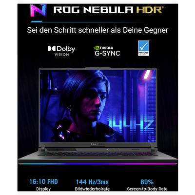 Asus Gaming Notebook G614PW-TS092W 40.6 cm (16 Zoll) WQXGA 8940HX 16 GB RAM 1 TB SSD Deutsch, QWERTZ AMD AMD Radeon NVID-7