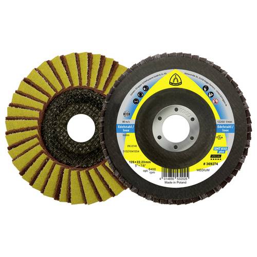 Klingspor 312560 SMT 850 Schleifmopteller Kombination, 125 x 22,23 mm Korn 80 Medium gewölbt 125 mm 5 St.