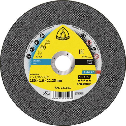 Klingspor A 46 TZ Special 221161 Trennscheibe gerade 180 mm 25 St. Stahl, Edelstahl