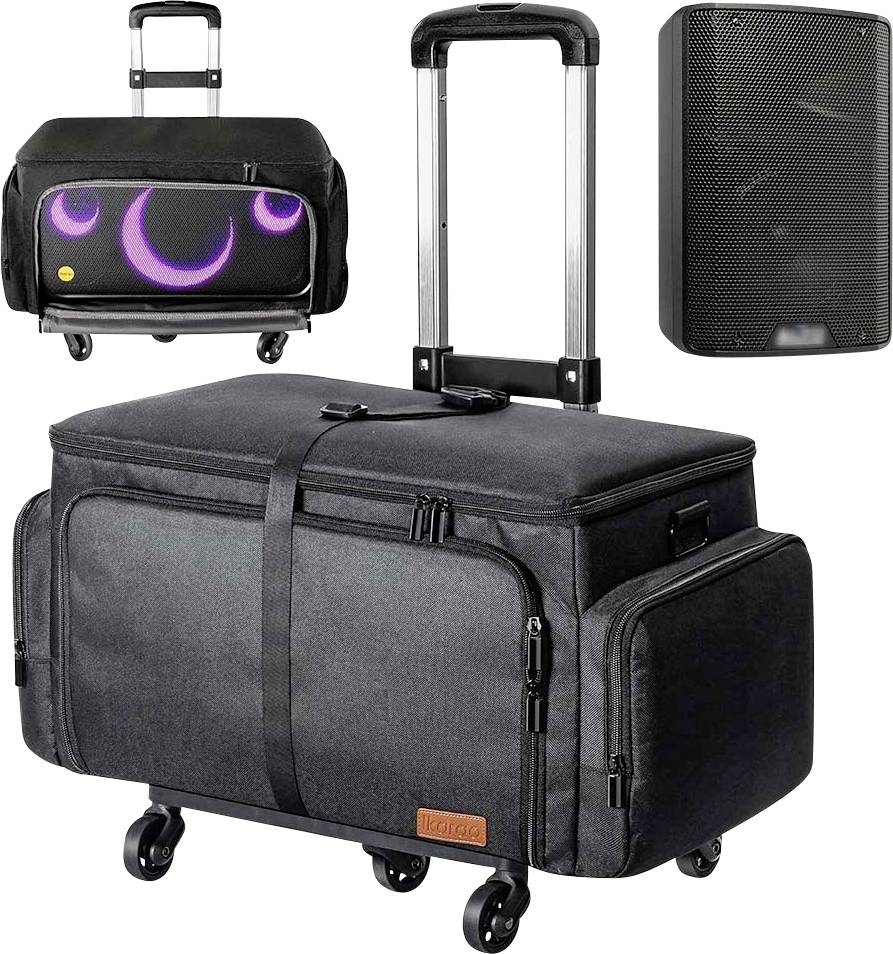 Ikarao Trolley IKARAO-X1-TROL (L x B x H) 29 x 51 x 27 cm Schwarz, Silber IKARAO-X1-TROL