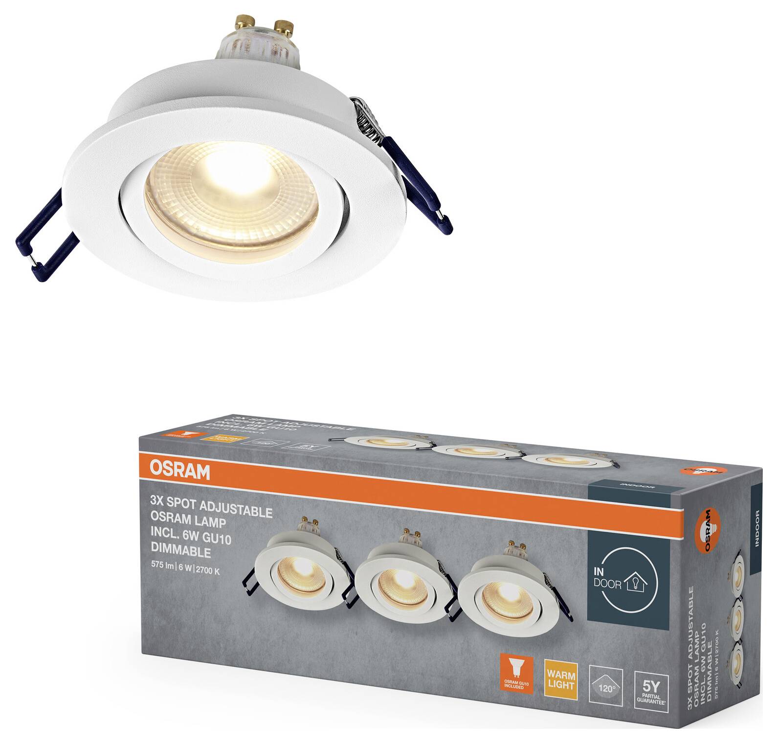 OSRAM HOMELIGHTING 4058075853478 Deckenstrahler, LED-Deckenstrahler LED GU10 Weiß-1