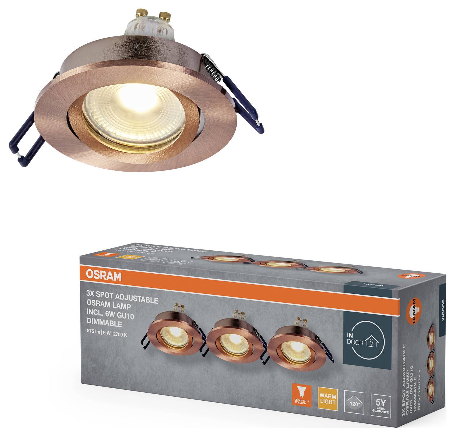 OSRAM HOMELIGHTING 4058075853577 Deckenstrahler, LED-Deckenstrahler LED GU10-1