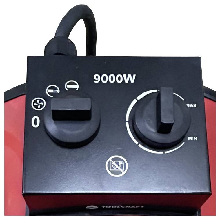 TOOLCRAFT TO-11191653 Heißluftgebläse 9000 W Schwarz-Rot-5