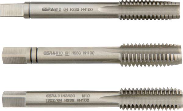 GSR B00105230 Handgewindebohrer metrisch M10 DIN 352 HSS 3 St.