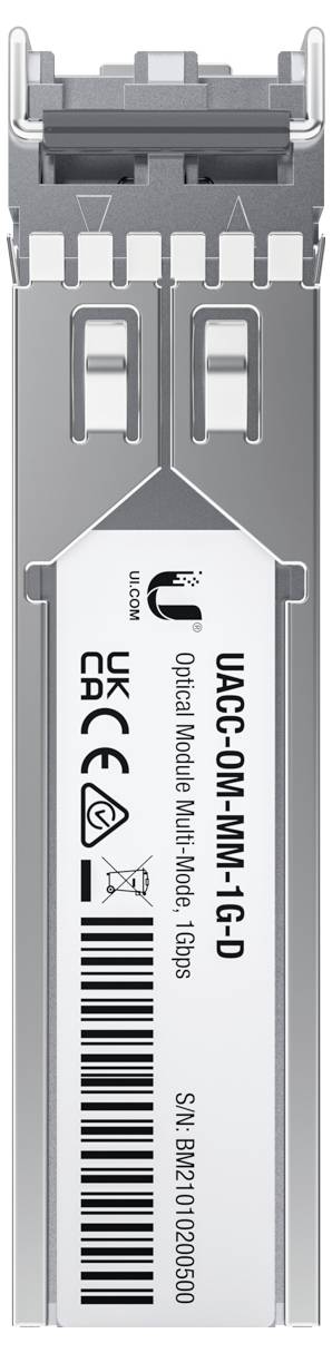 SFP-Modul mit optischer Datenübertragungsgeschwindigkeit von 1 Gbit/s, UKCA-zertifiziert, Seriennummer IB21001078450.