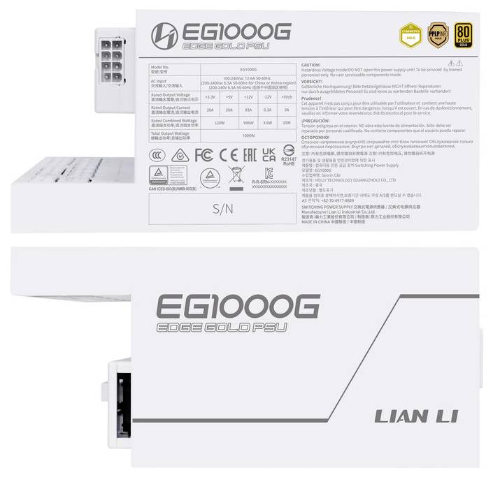 Lian Li EDGE GOLD 1000 80 PLUS Gold PC Netzteil 1000 W ATX 80PLUS® Gold-5