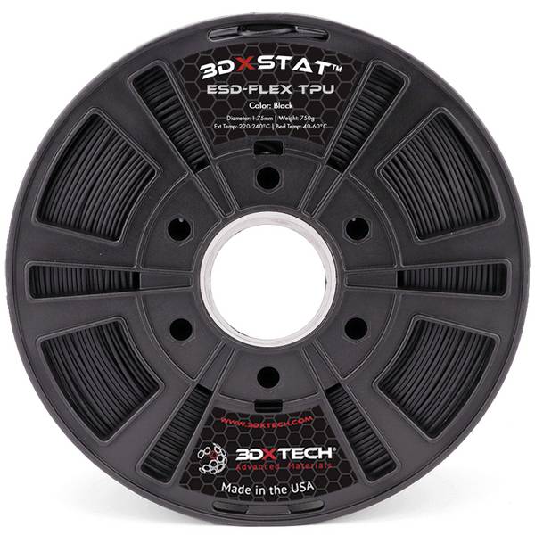 3D Xtech TPU2030750BK0 3DXSTAT™ Filament ESD FLEX ESD-sicher, flexibel, geruchsarm 2.85 mm 750 g Schwarz  1 St.