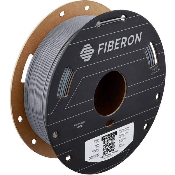 Polymaker FM02001 Fiberon PPS-GF20 Filament PPS-GF Glasfaserverstärkt, hitzebeständig, flammhemmend 1.75 mm 500 g Grau  1 St.