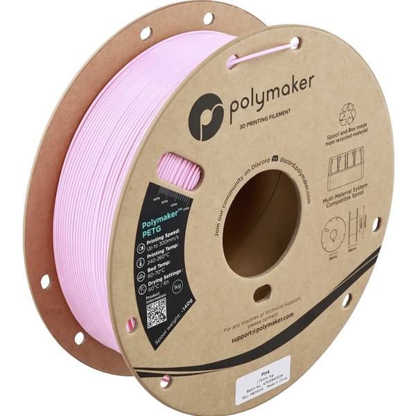 Polymaker PB05018  Filament PETG Highspeed Filament 1.75 mm 1000 g Pink  1 St.