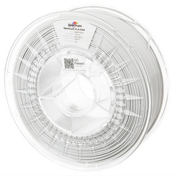 Spectrum Filaments 81652 5907138403916 Filament ESD PLA ESD-sicher, Highspeed Filament 1.75 mm 1000 g Light Grey, Lichtgrau, Hellgrau  1 St.