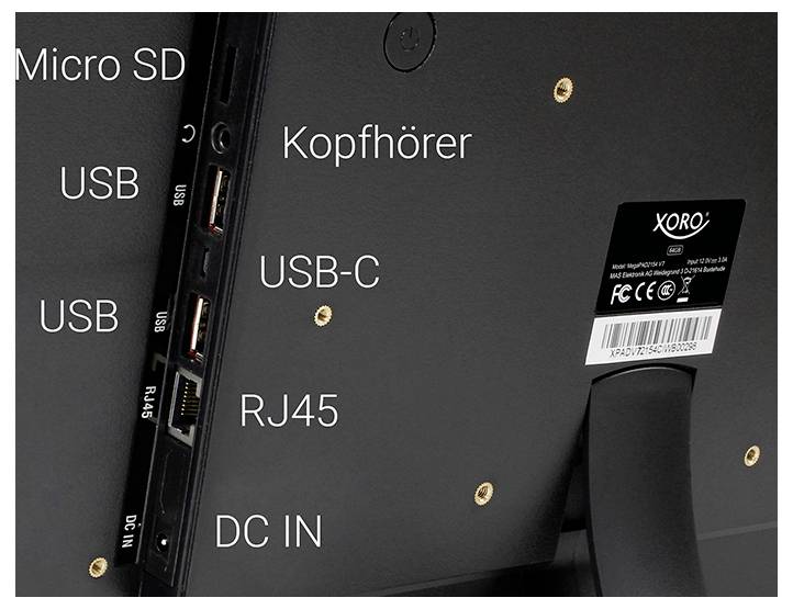 XORO MegaPAD 2154 V7 21,51" (54,6 cm) Tablet-PC FHD Multitouch IPS Display Android 13 64Bit SixCore CPU 4GB RAM 64GB-3