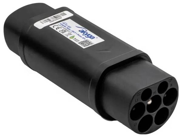 Akyga AK-SC-E22 Ladekabel-Adapter [1x Tesla Buchse - 1x GB/T (20234.2-2015) Stecker]