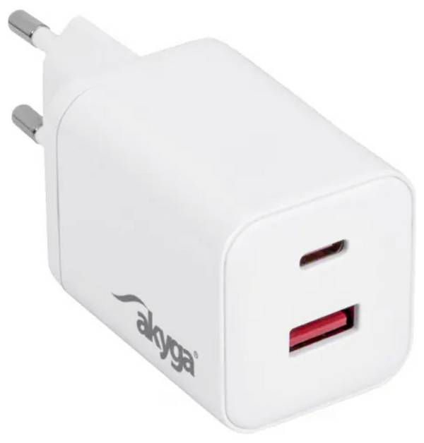 Akyga  USB Ladegerät 45 W USB-C®, USB-A USB PD 3.0 Weiß mobil GaN