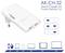 AK-CH-32 Quick Charge 3.0 Power Delivery 3.0 Ladegerät mit zwei USB-C-Anschlüssen und Stromindikatoren. Kompatibel mit verschiedenen Geräten von 5W bis 65W.