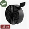 Quadrios 26CA808 Klettband Pilzkopf (L x B) 1 m x 25 mm Schwarz 1 m