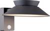 Nordlux Solar Wandleuchte Justina Metall Anthrazit 400lm - 830 Warmweiß | IP44 - Bewegungs- und L