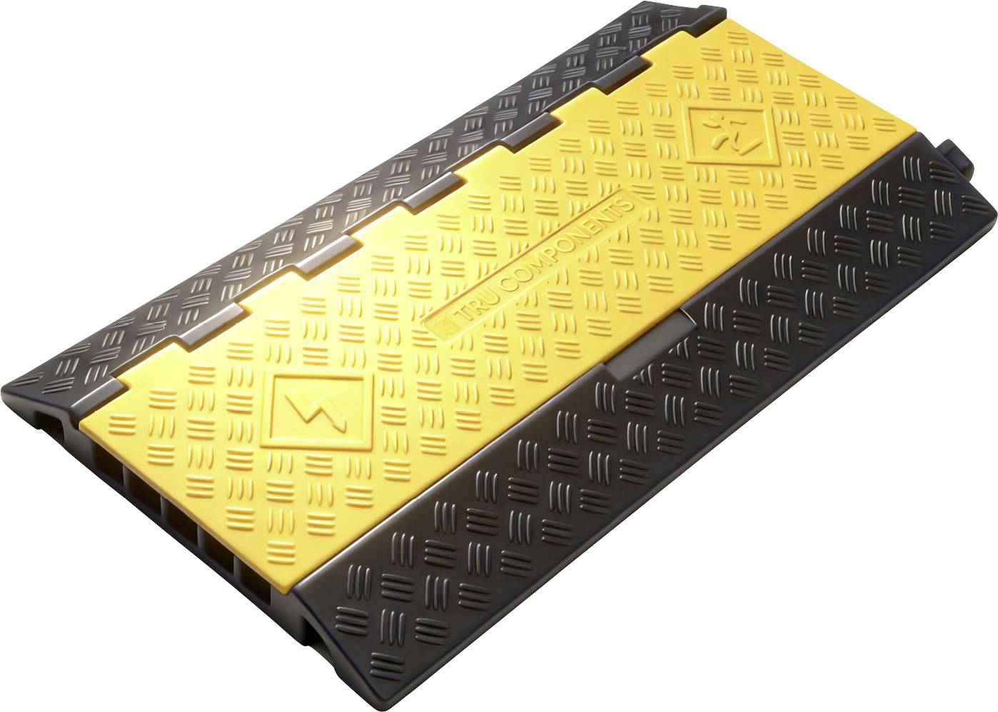 TRU COMPONENTS Kabelbrücke TC-14926364 TPU, Gummi Schwarz/Gelb Anzahl Kanäle: 5 800 mm Inhalt: 1 St.